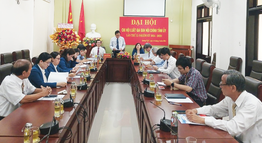 Chi hội Luật gia Ban Nội chính Tỉnh ủy tổ chức Đại hội nhiệm kỳ 2024 - 2029