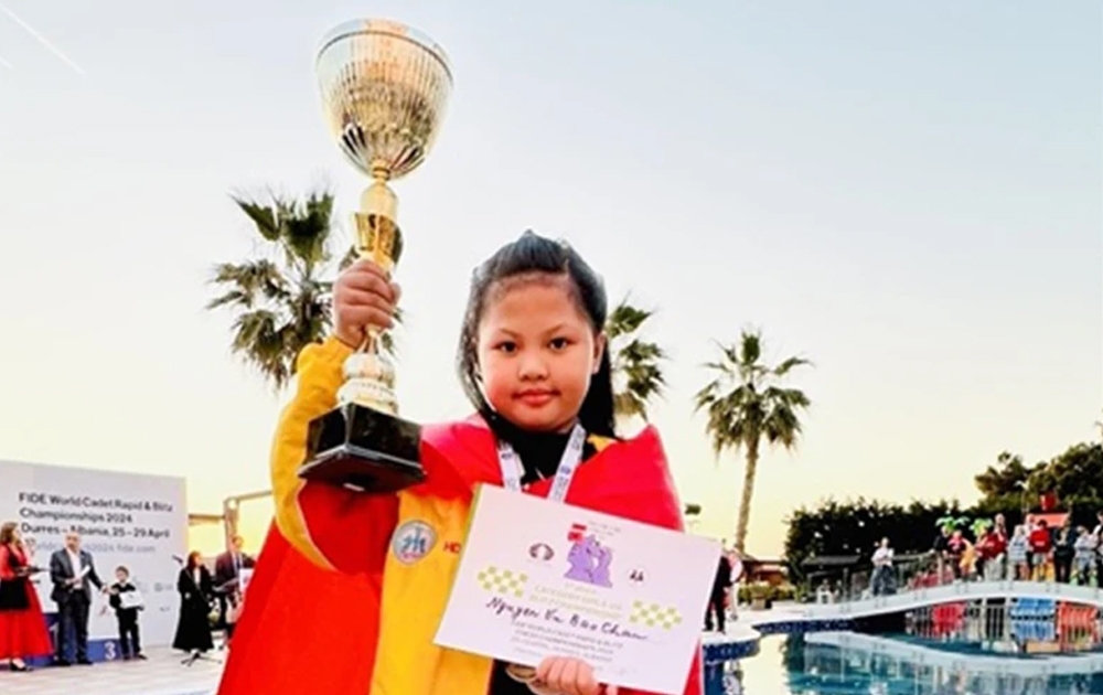 Nguyễn Vũ Bảo Châu giành HCV Giải Vô địch cờ chớp thiếu niên thế giới 2024