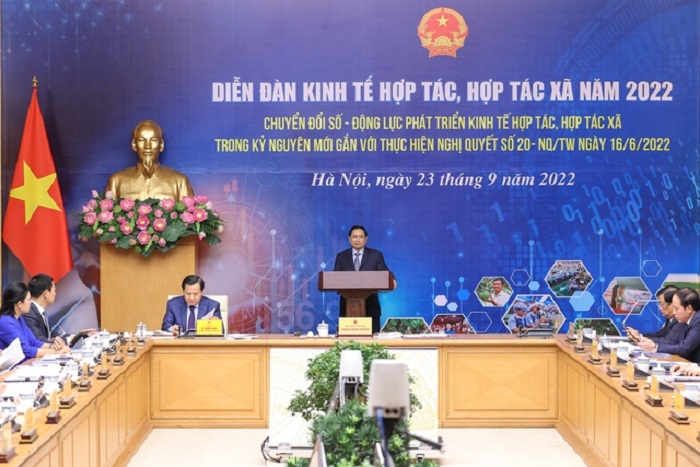 Thủ tướng Chính phủ Phạm Minh Chính phát biểu kết luận diễn đàn. Ảnh: VGP.