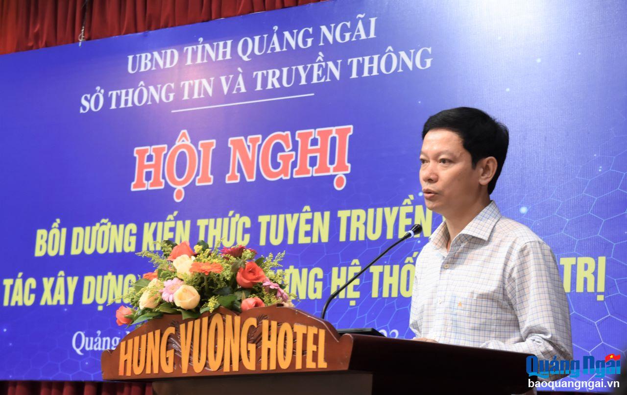 Phó Giám đốc Sở TT&TT Đỗ Quang Nghĩa phát biểu khai mạc hội nghị.