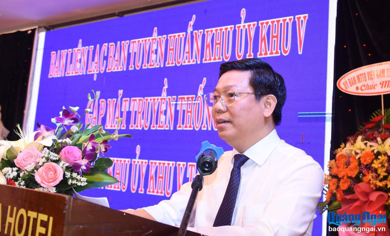 Phó Trưởng ban Tuyên giáo Trung ương Trần Thanh Lâm phát biểu tại buổi gặp mặt.
