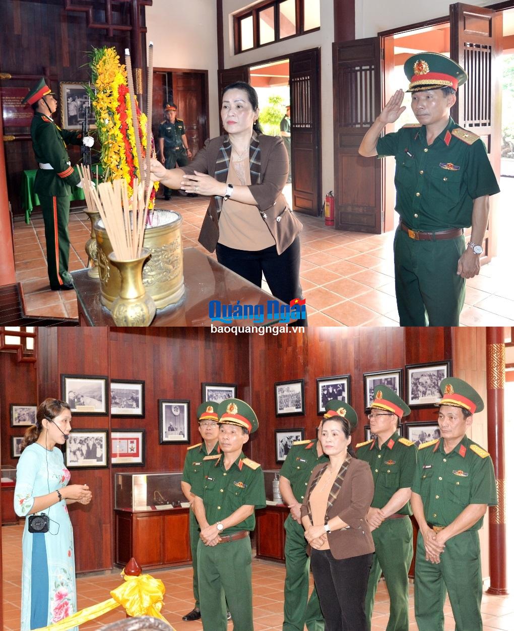 Các đại biểu dâng hương và tham quan tại Khu lưu niệm Phạm Văn Đồng.