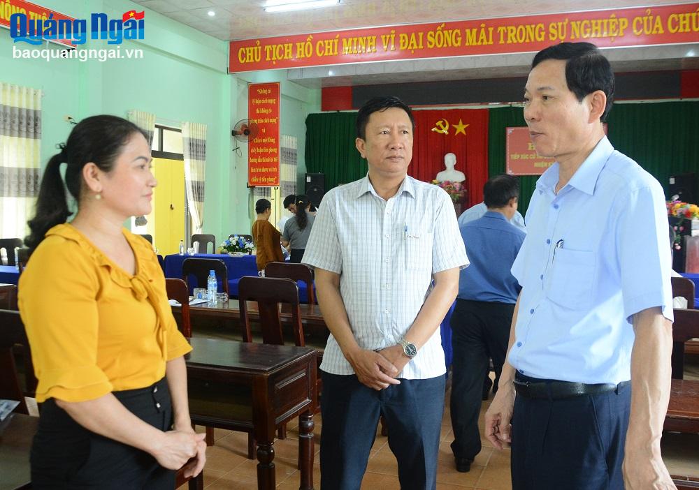 Đồng chí Võ Thanh An tiếp xúc cử tri xã Tịnh Hiệp