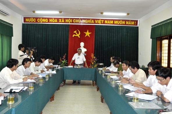 Đồng chí Trương Ngọc Nhi-Phó Chủ tịch UBND tỉnh phát biểu chỉ đạo