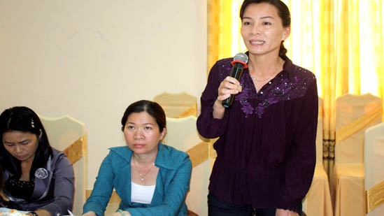 Nữ ứng cử viên chia sẻ tâm tư khi lần đầu tiên tham gia ứng cử  vào HĐND cấp huyện.  