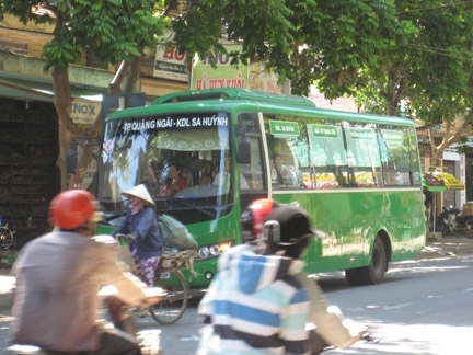 Tuyến xe buýt Quảng Ngãi- Sa Huỳnh hoạt động hiệu quả nhất trong mạng lưới xe buýt Quảng Ngãi hiện nay