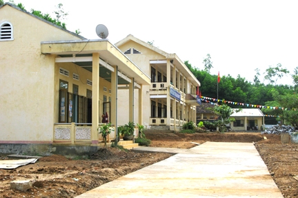 Ngôi trường “3 cấp”: Mẫu giáo tiểu học và THCS Nước Nia, thị trấn Di Lăng