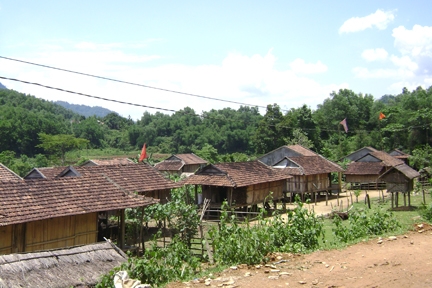 Một góc khu dân cư văn hóa Nước Kỉa - xã Sơn Tinh (Sơn Tây).