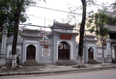   Đền Cơ Xá trên phố Nguyễn Huy Tự- nơi thờ người anh hùng dân tộc Lý Thường Kiệt