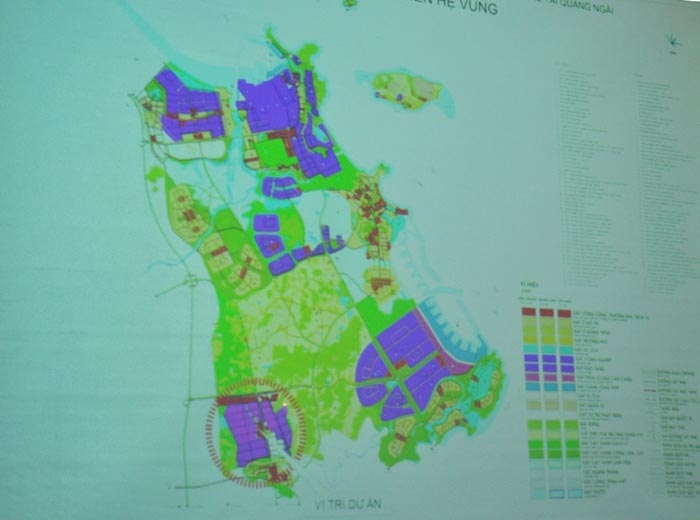 Bản đồ quy hoạch chung KKT Dung Quất mở rộng, khu vực đầu tư xây dựng Khu công nghiệp