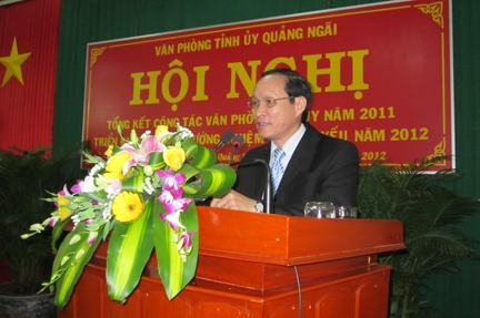 Đồng chí Phạm Minh Toản- Phó Bí thư Thường trực Tỉnh ủy, Chủ tịch HĐND tỉnh phát biểu chỉ đạo tại hội nghị