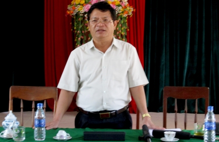 Đồng chí Lê Viết Chữ- Phó Chủ tịch UBND tỉnh phát biểu chỉ đạo tại buổi làm việc