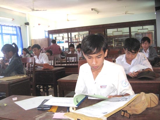 Học sinh Trường THPT Trần Quang Diệu tham gia kỳ khảo sát chính thức PISA.  