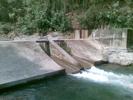 Công trình đập Mang Xau, xã Ba Nam (Ba Tơ).