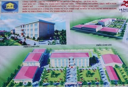 Quy mô dự án Trung tâm dạy nghề huyện Trà Bồng