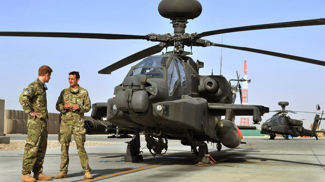 Một trực thăng Apache được sử dụng tại chiến trường Afghanistan -Ảnh: Reuters