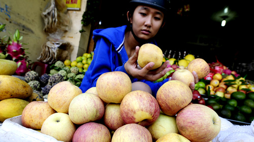 Giá táo Trung Quốc nhập khẩu vào Việt Nam chỉ 4.000 đồng/kg