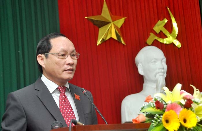 Phó Bí thư Tỉnh ủy, Chủ tịch HĐND Phạm Minh Toản phát biểu khai mạc kỳ họp.