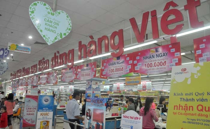 Trên 90% hàng hóa tại siêu thị Co.op Mart là hàng Việt Nam.