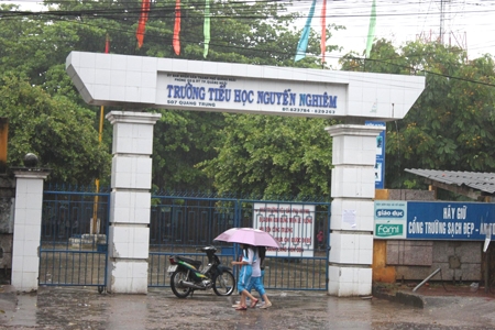 Trường tiểu học Nguyễn Nghiêm sẽ di dời để xây dựng trụ sở Cục Thuế tỉnh.