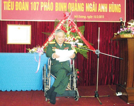   Trung tá Nguyễn Nhật Thăng - nguyên Tiểu đoàn trưởng giai đoạn 1969 - 1973.  	