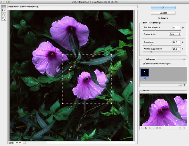 Sử dụng chức năng giảm nhòe, rung cho ảnh chụp bằng Camera Shake Reduction trong Photoshop CC. Ảnh sẽ được làm rõ nét hơn - Nguồn: Adobe MAX