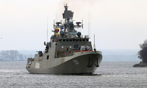  Tàu khu trục trang bị tên lửa dẫn đường Trikand - Ảnh: RIA Novosti