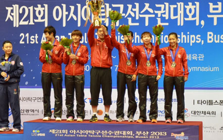 Đội nữ Trung Quốc vô địch đồng đội.