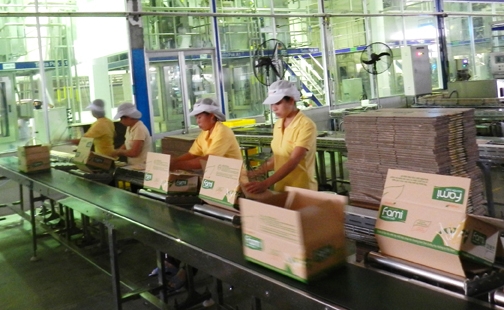 Dây chuyền sản xuất sữa đậu nành Vinasoy. Ảnh: Tư liệu