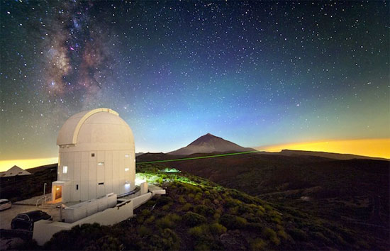 Trạm quang học mặt đất tại Tenerife - (Ảnh: ESA)