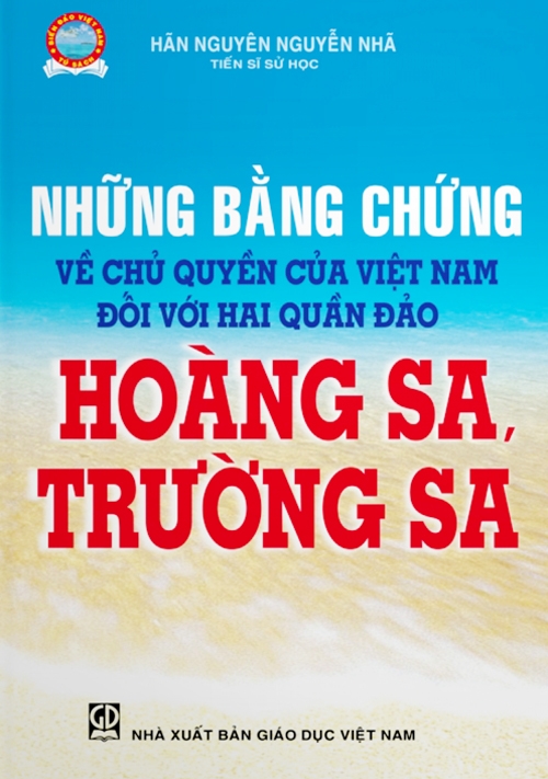    Bìa cuốn sách "Những bằng chứng về chủ quyền của Việt Nam đối với hai quần đảo Hoàng Sa, Trường Sa" (Nguồn ảnh: NXB Giáo dục)