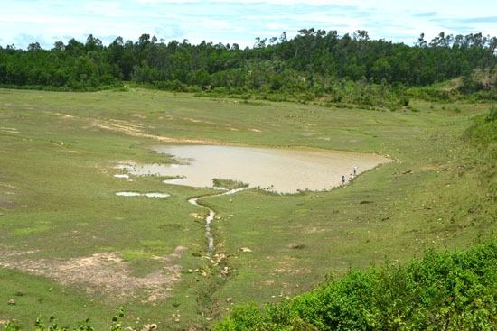 Khu trung tâm cứu hộ và khu bảo vệ sinh cảnh loài ra đời sẽ giúp các hồ chứa nước thoát cảnh trơ đáy như thế này.