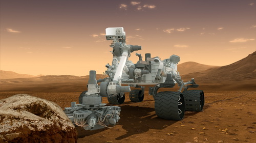   Ảnh mô phỏng tàu thăm dò Curiosity - Ảnh: NASA/AFP
