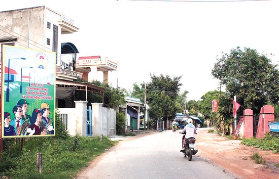 Một góc khu dân cư ở xã Bình Trung.