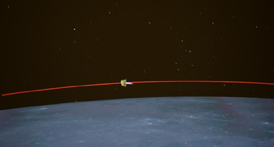 Thỏ Ngọc khi cách Mặt trăng 15km. Ảnh: THX