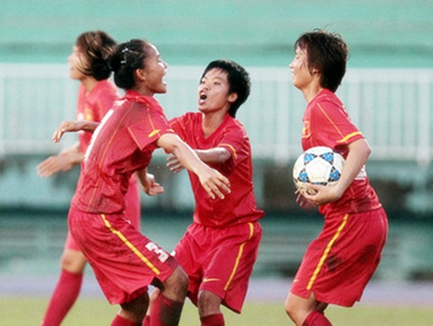  ĐT nữ Việt Nam hiên ngang vào bán kết với hai trận toàn thắng. (ảnh: VNE)