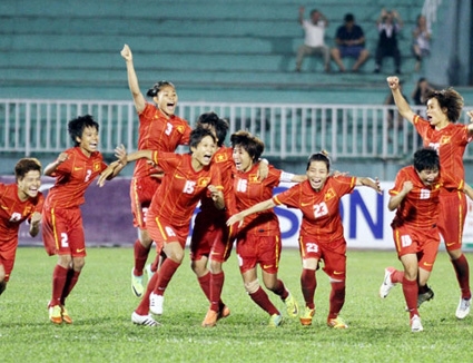  Bóng đá nữ Việt Nam có mục lịch sử trong năm 2014 là tìm vé dự VCK World Cup