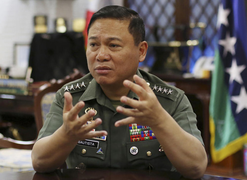 Tư lệnh quân đội Philippines, Tướng Emmanuel Baustita (Ảnh: AP)