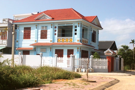 Những ngôi nhà mới ở phường Lê Hồng Phong.