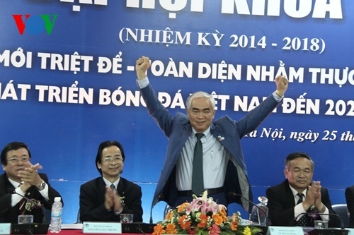 Ông Lê Hùng Dũng trở thành Tân Chủ tịch LĐBĐ Việt Nam. (ảnh: Trọng Phú)