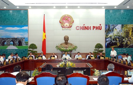 Thủ tướng Nguyễn Tấn Dũng chủ trì phiên họp Chính phủ thường kỳ tháng 5/2014. Ảnh: VGP/Nhật Bắc