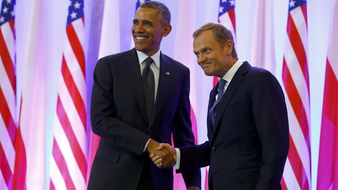  Tổng thống Mỹ Barack OBama hội kiến Thủ tướng Ba Lan Donald Tusk                                                                                               Ảnh: Reuters