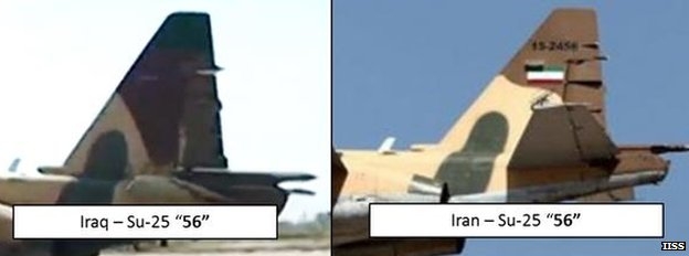 IISS cho biết số seri trên các máy bay do Iraq công bố trùng khớp với các số seri của máy bay Iran.