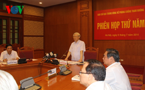   Tổng Bí thư Nguyễn Phú Trọng phát biểu tại Phiên họp thứ 5, Ban Chỉ đạo Trung ương về phòng, chống tham nhũng