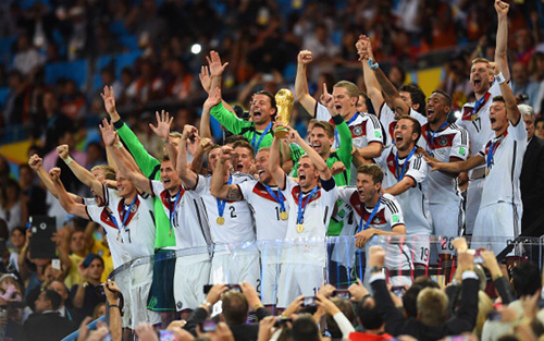  Tuyến Đức ăn mừng chức vô địch tại Worldcup 2014 (Ảnh: AFP)