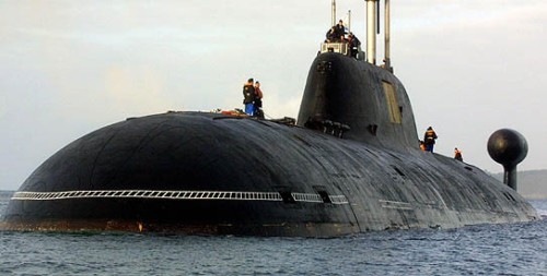 Tàu ngầm hạt nhân Shchuka-B của Nga - Ảnh: AFP