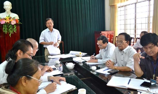 Phó Chủ tịch UBND tỉnh Phạm Như Sô kết luận buổi làm việc.