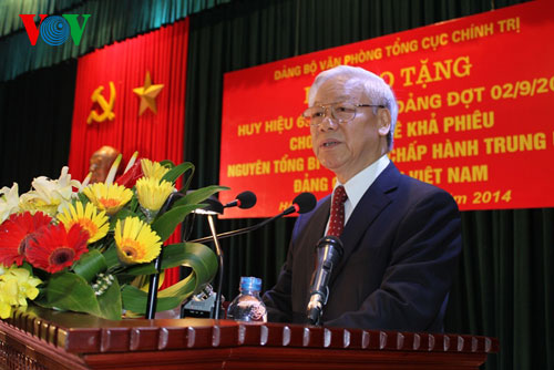 Tổng Bí thư Nguyễn Phú Trọng phát biểu tại buổi lễ