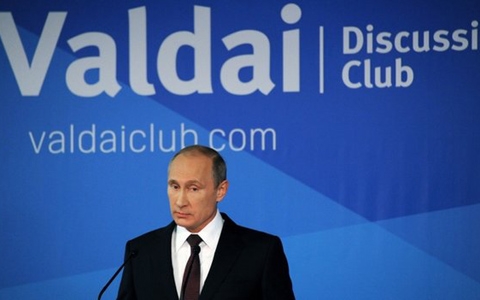 Ông Putin dùng diễn đang Valdai để chỉ trích Mỹ (Ảnh: AFP)