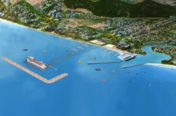 Phối cảnh cảng biển để đón tàu khách du lịch quốc tế tại Phú Quốc